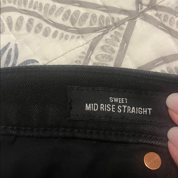 Lucky Brand Sweet Mid-rise straight black jeans, size 8/29. - Picture 8 of 9